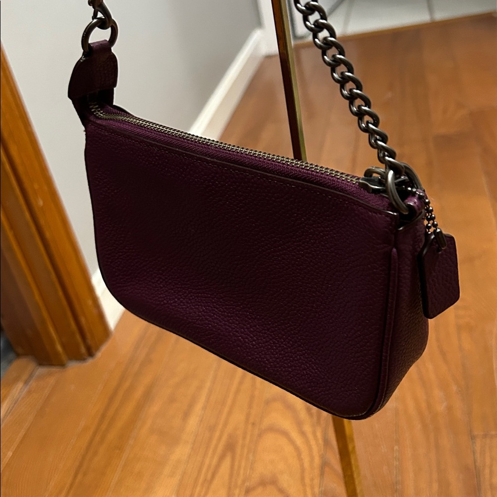 Coach 2019 Nolita Plum Studded Leather Bag in EUC - Picture 2 of 8